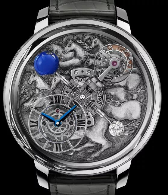 Review Jacob & Co ASTRONOMIA ART STALLION WHITE GOLD AT100.30.AA.UD.BBALA Replica watch